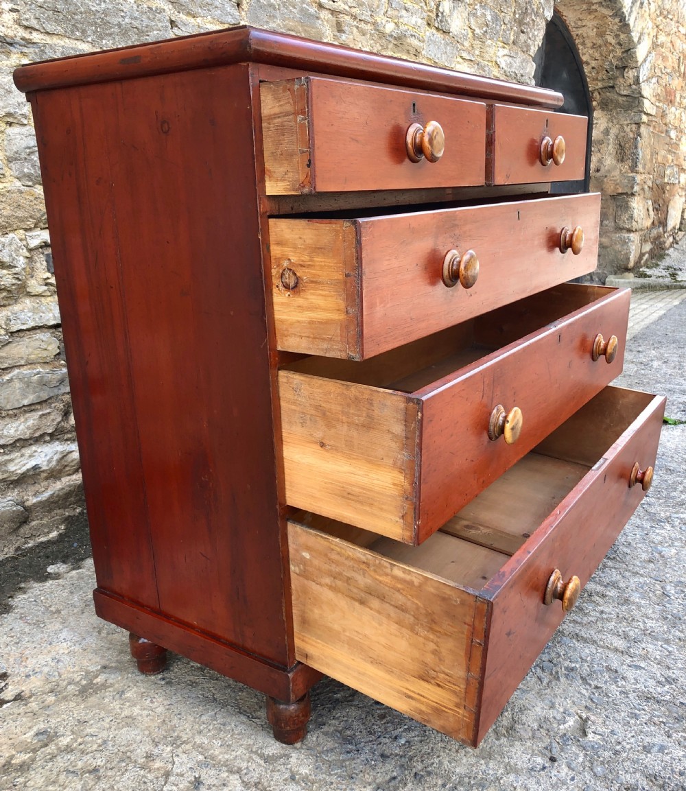 Victorian Pine Chest of Drawers with Original Finish View VII