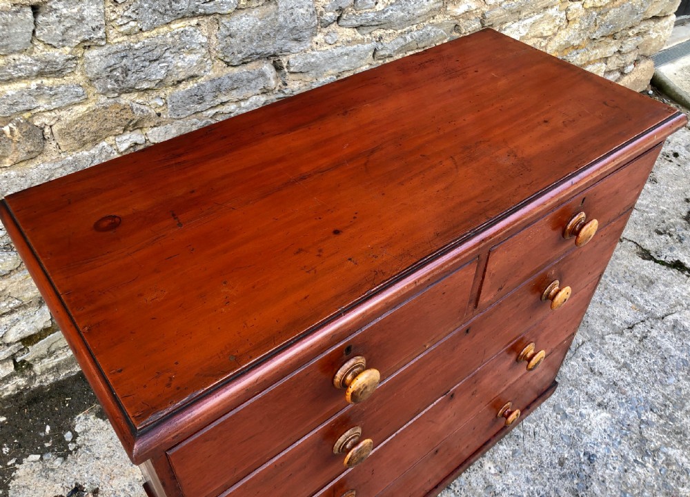 Victorian Pine Chest of Drawers with Original Finish View IX