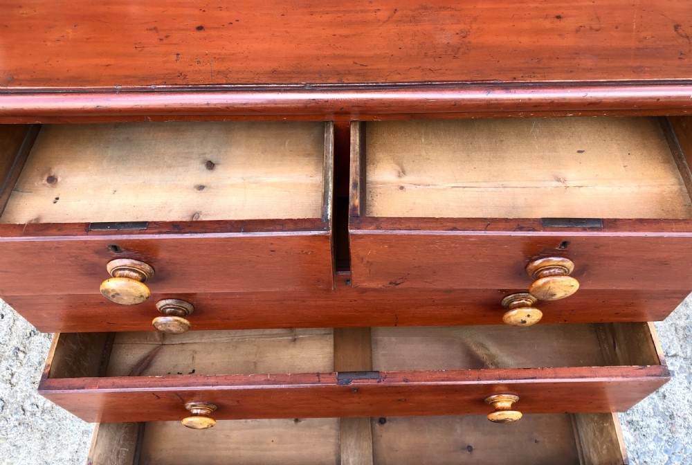 Victorian Pine Chest of Drawers with Original Finish View X
