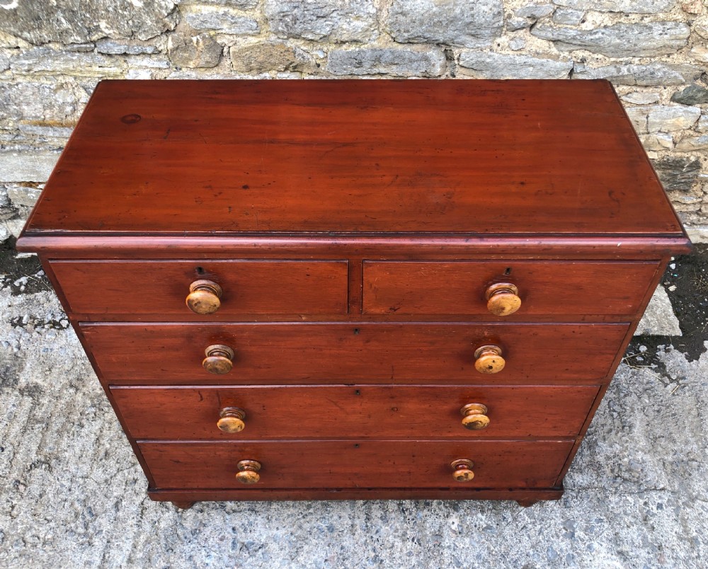 Victorian Pine Chest of Drawers with Original Finish View XII