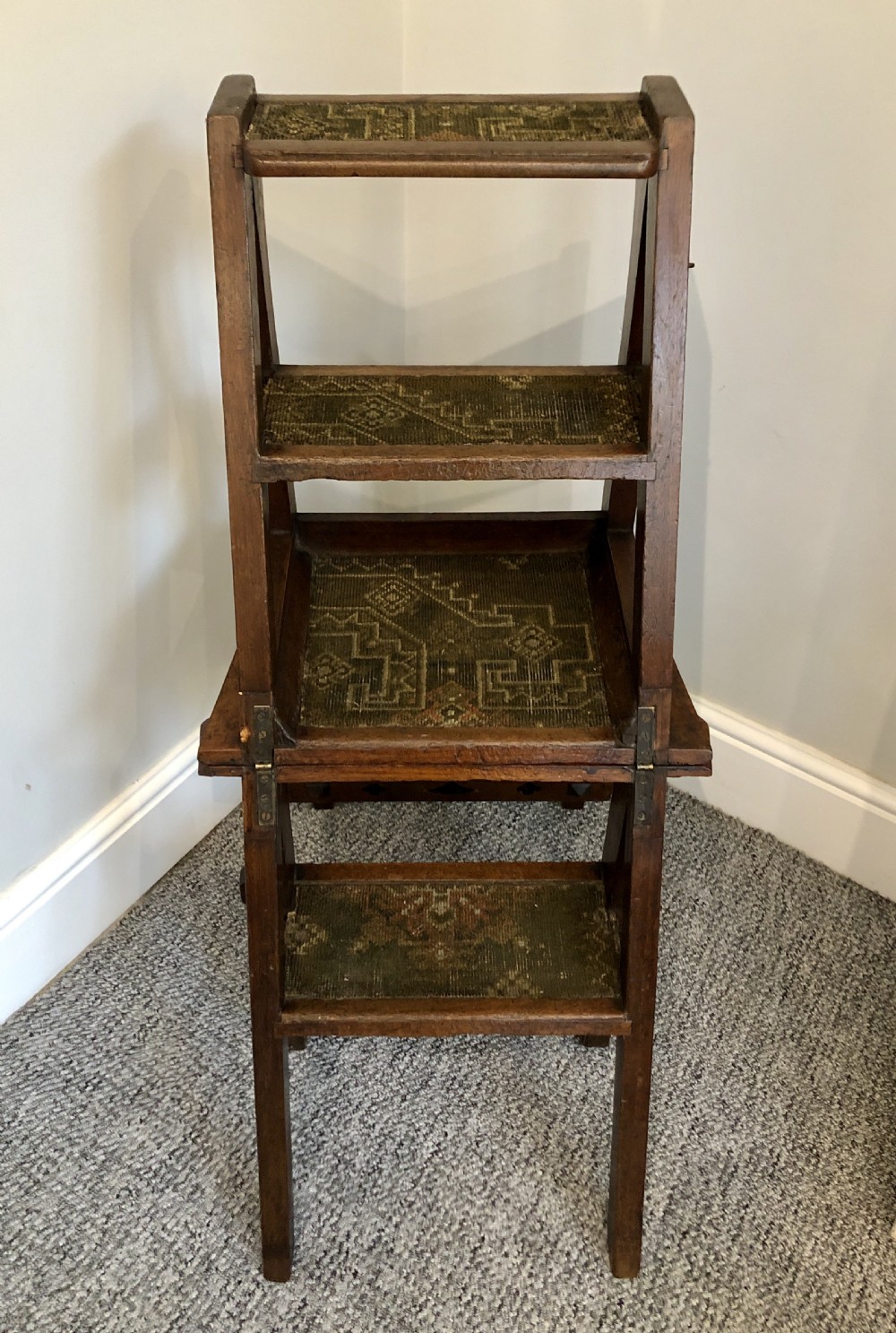 Antique Victorian Mahogany Metamorphic Library Step Chair  View II