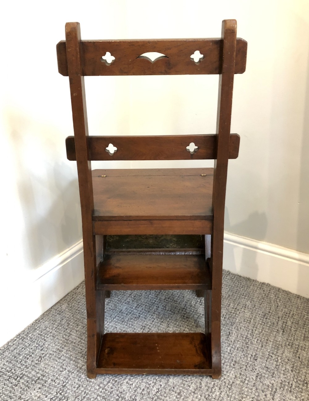 Antique Victorian Mahogany Metamorphic Library Step Chair  View VII