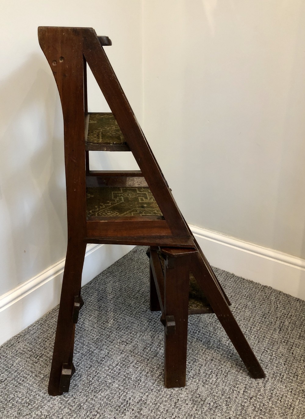 Antique Victorian Mahogany Metamorphic Library Step Chair  View XII