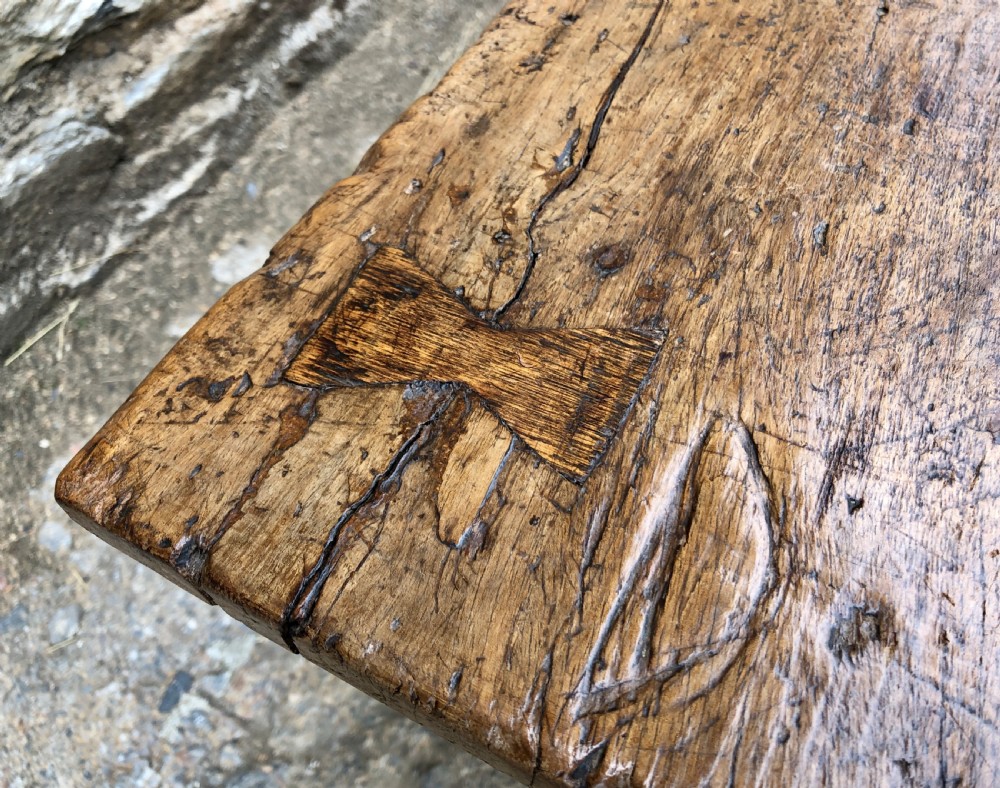 Large Antique 18th Century Oak Farmhouse Coffee Table  View XIII