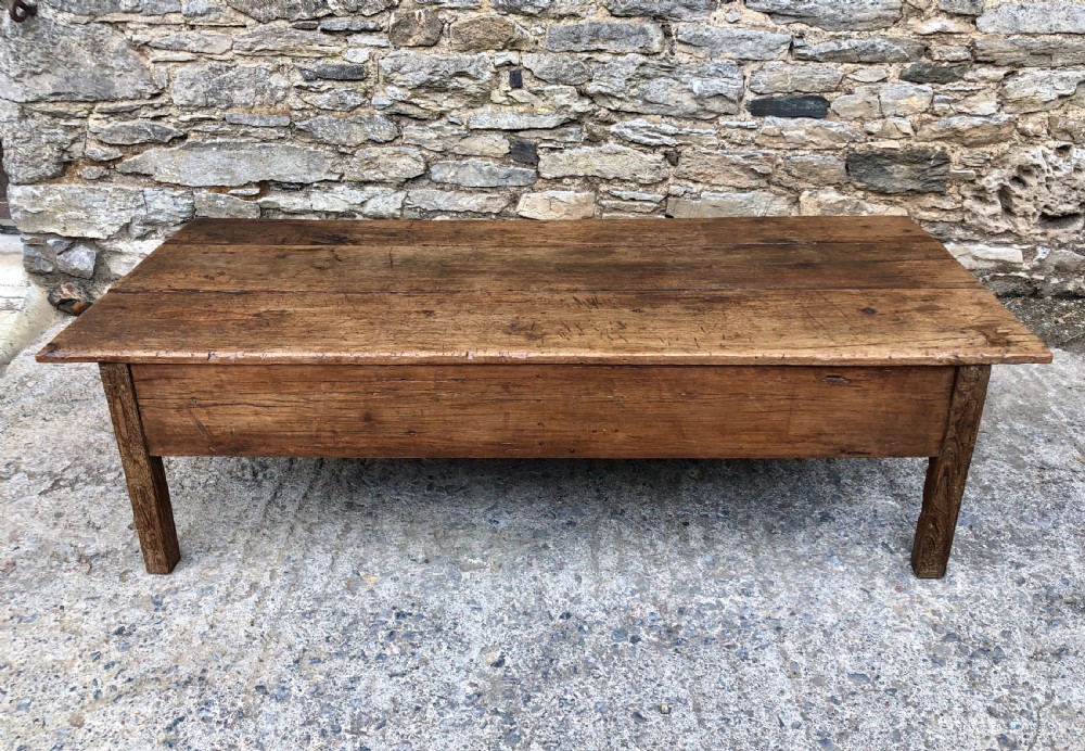 Large Antique 18th Century Oak Farmhouse Coffee Table  View XVII