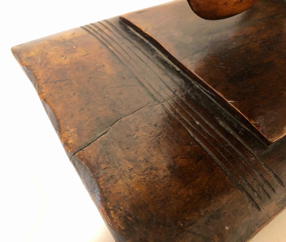 Antique Carved Wood African Elephant Stool Ashanti Tribe Ghana View IV