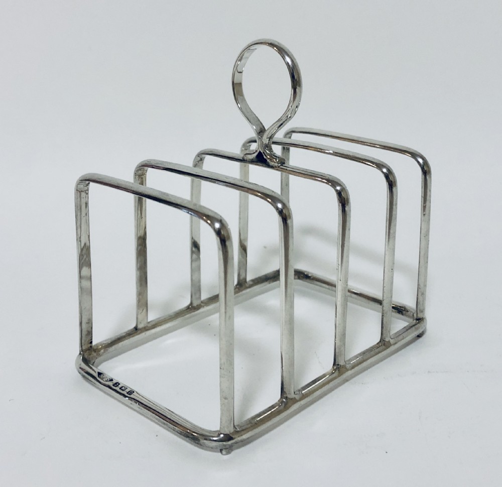 Antique Solid Silver Toast Rack 