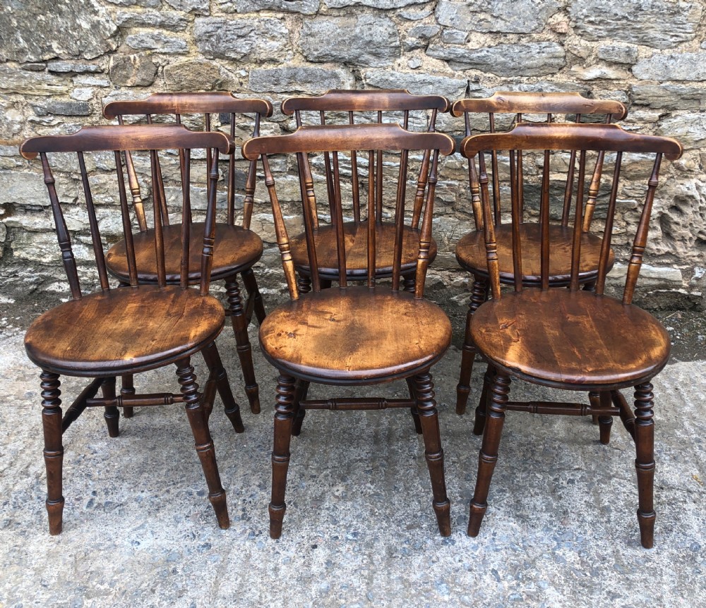 Set of 6 Antique Penny Chairs  View II