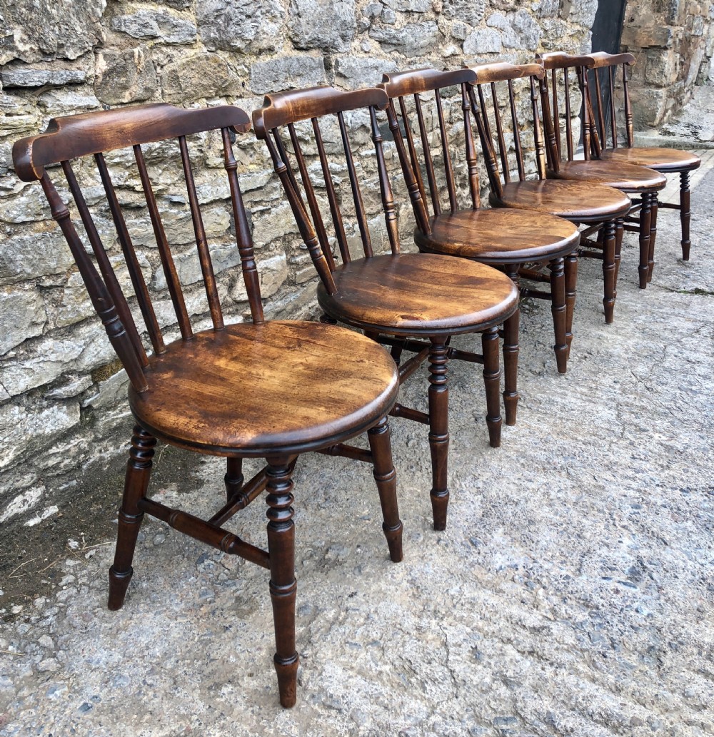 Set of 6 Antique Penny Chairs  View V