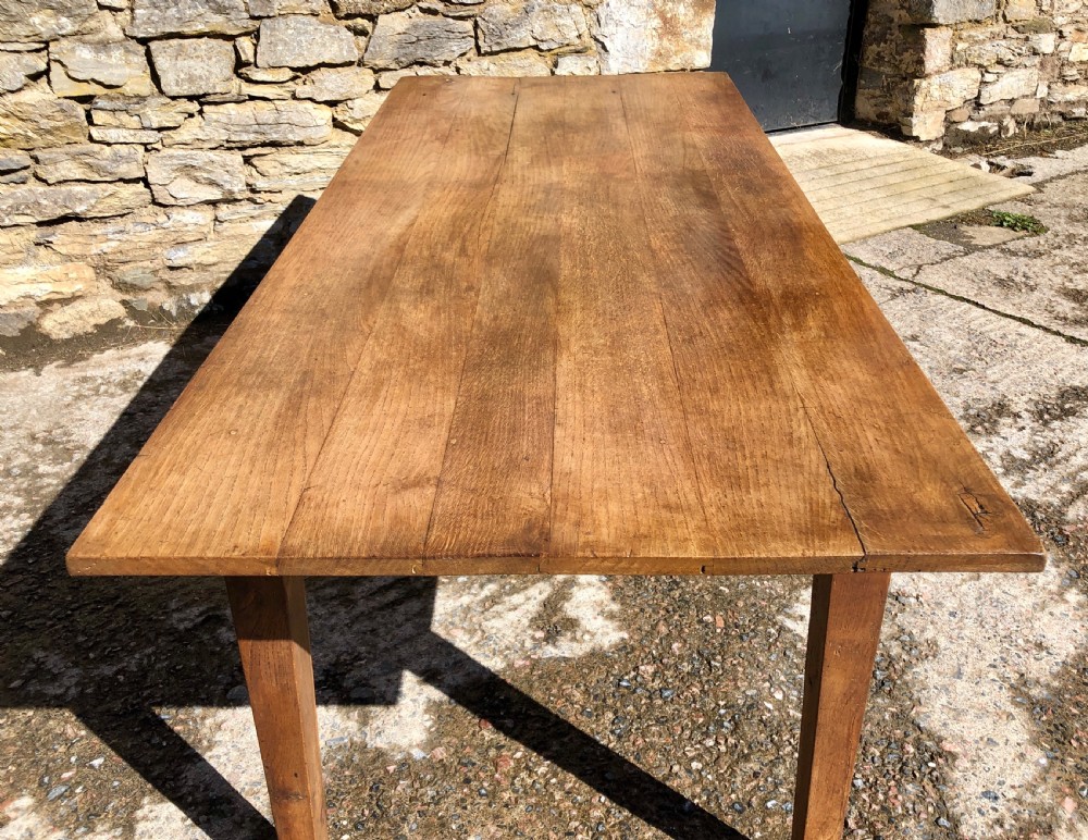 Large Antique French Oak Farmhouse Table  View V