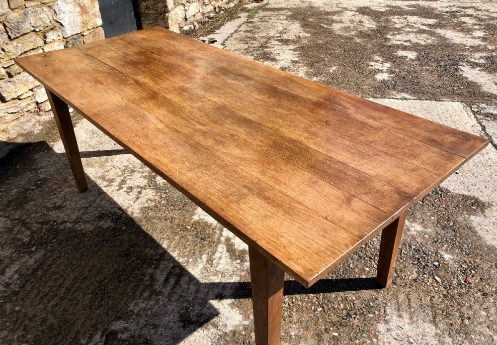 Large Antique French Oak Farmhouse Table  View VI