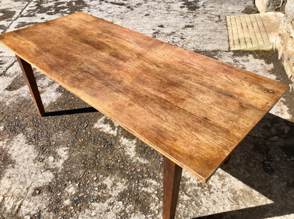 Large Antique French Oak Farmhouse Table  View IX