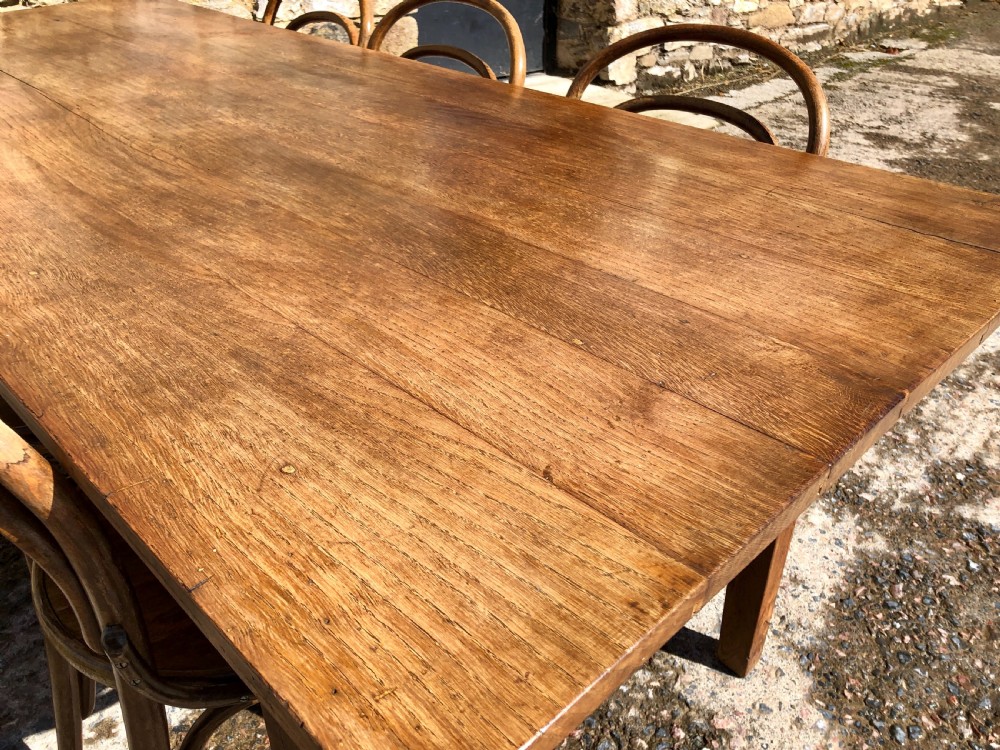 Large Antique French Oak Farmhouse Table  View X