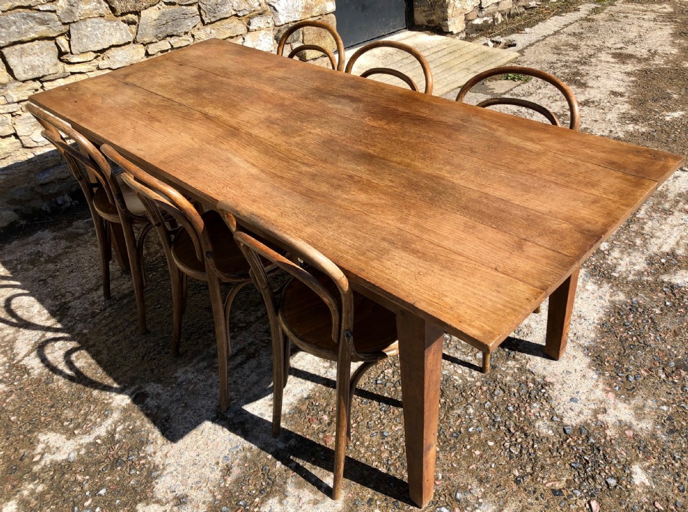 Large Antique French Oak Farmhouse Table  View XI