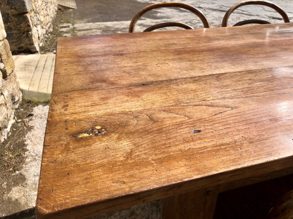 Large Antique French Oak Farmhouse Table  View XIII