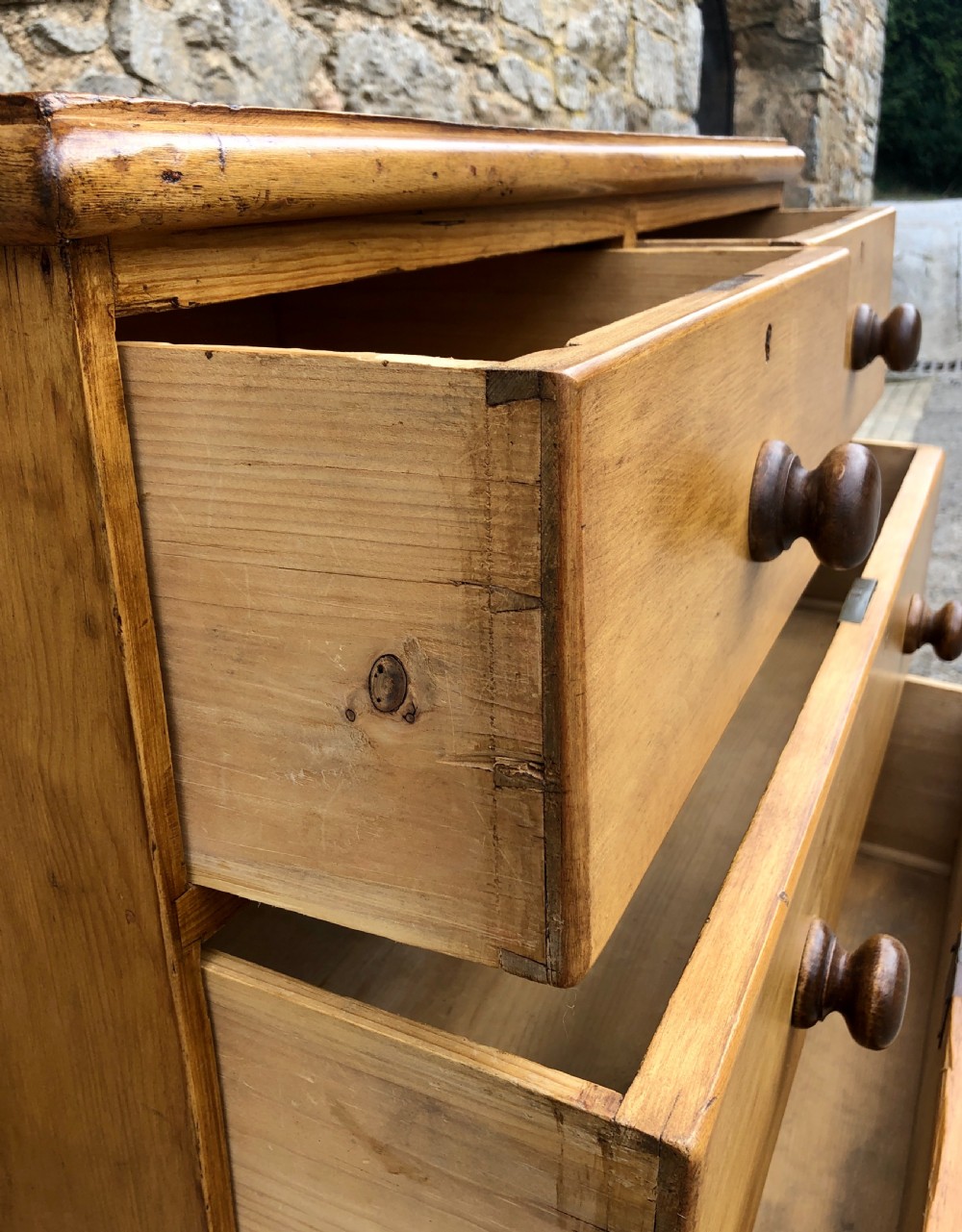 Small Victorian Pine Chest of Drawers View X