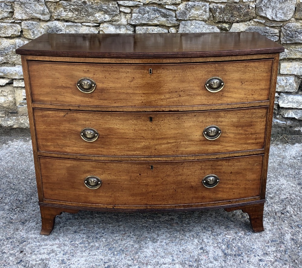 Regency Mahogany Bow Front Chest of Drawers