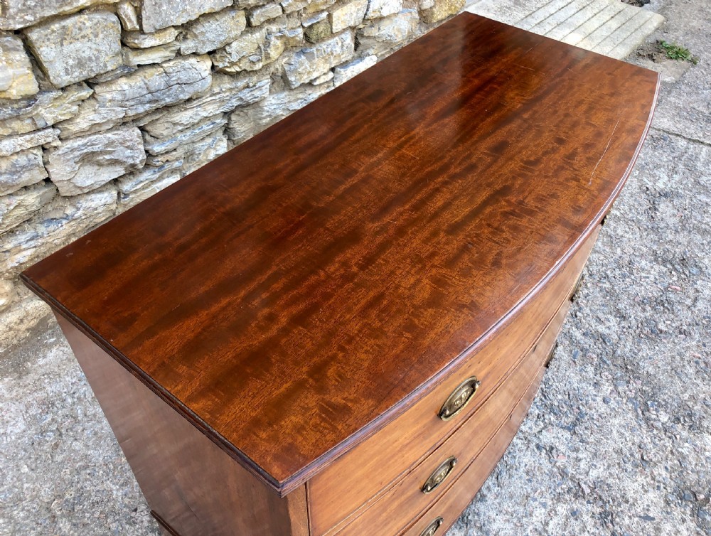 Regency Mahogany Bow Front Chest of Drawers View V