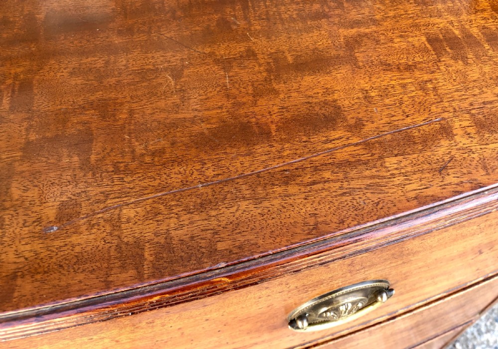 Regency Mahogany Bow Front Chest of Drawers View XII