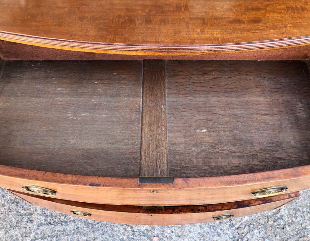 Regency Mahogany Bow Front Chest of Drawers View XV