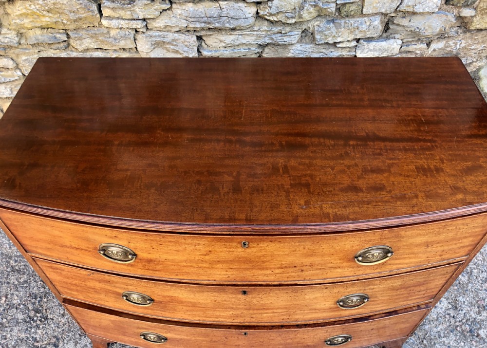Regency Mahogany Bow Front Chest of Drawers View XVI