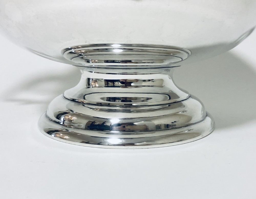 Large Antique Solid Silver Punch Bowl View IX