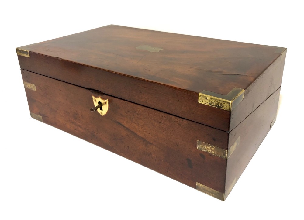 Antique Victorian Mahogany Writing Slope Box View X