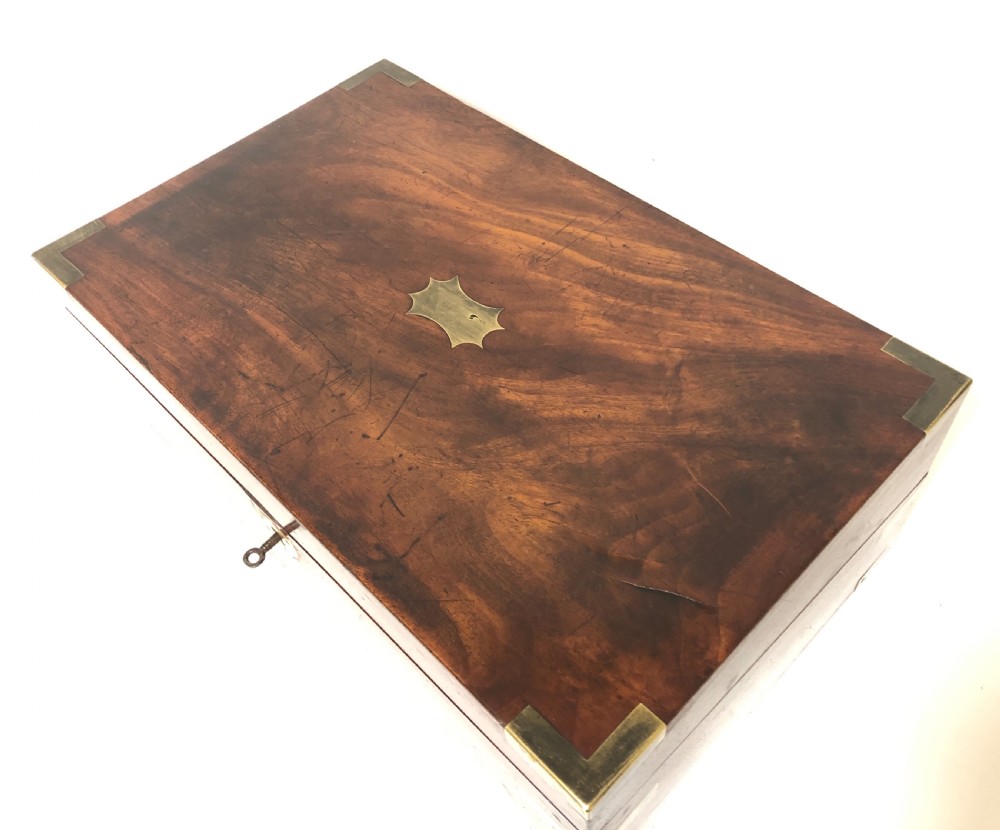 Antique Victorian Mahogany Writing Slope Box View XI