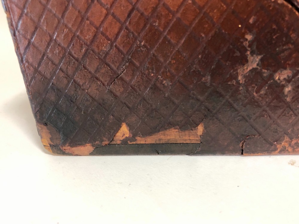 Antique Victorian Leather Writing Document Box View XVII