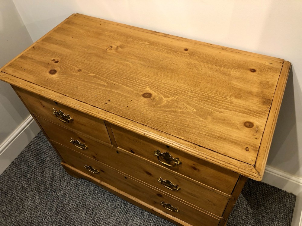 Small Antique Pine Chest of Drawers  View V
