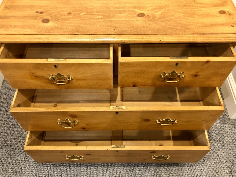 Small Antique Pine Chest of Drawers  View X