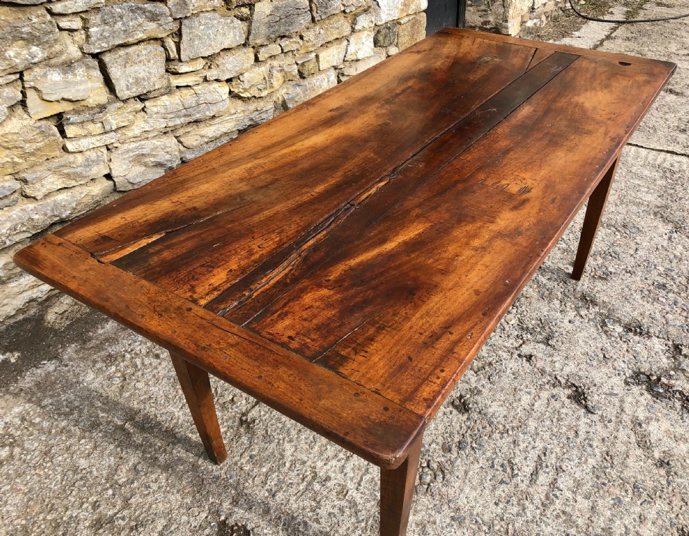 Antique French Walnut Farmhouse Table  View III