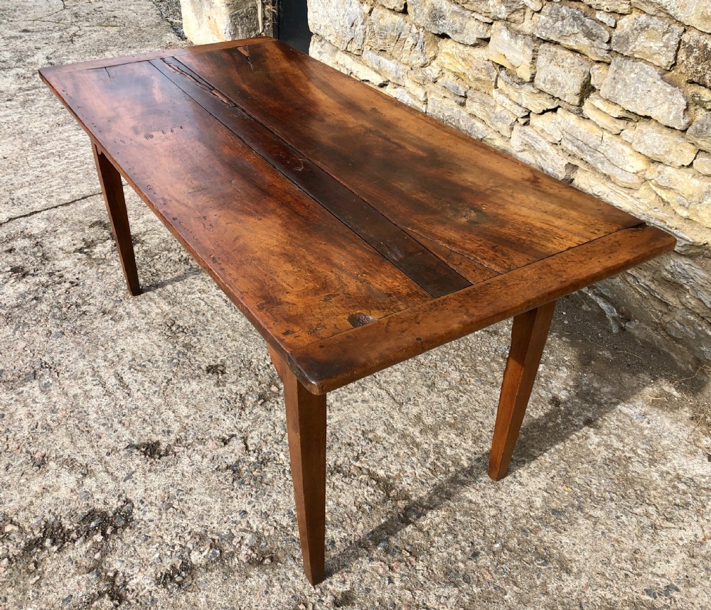 Antique French Walnut Farmhouse Table  View V