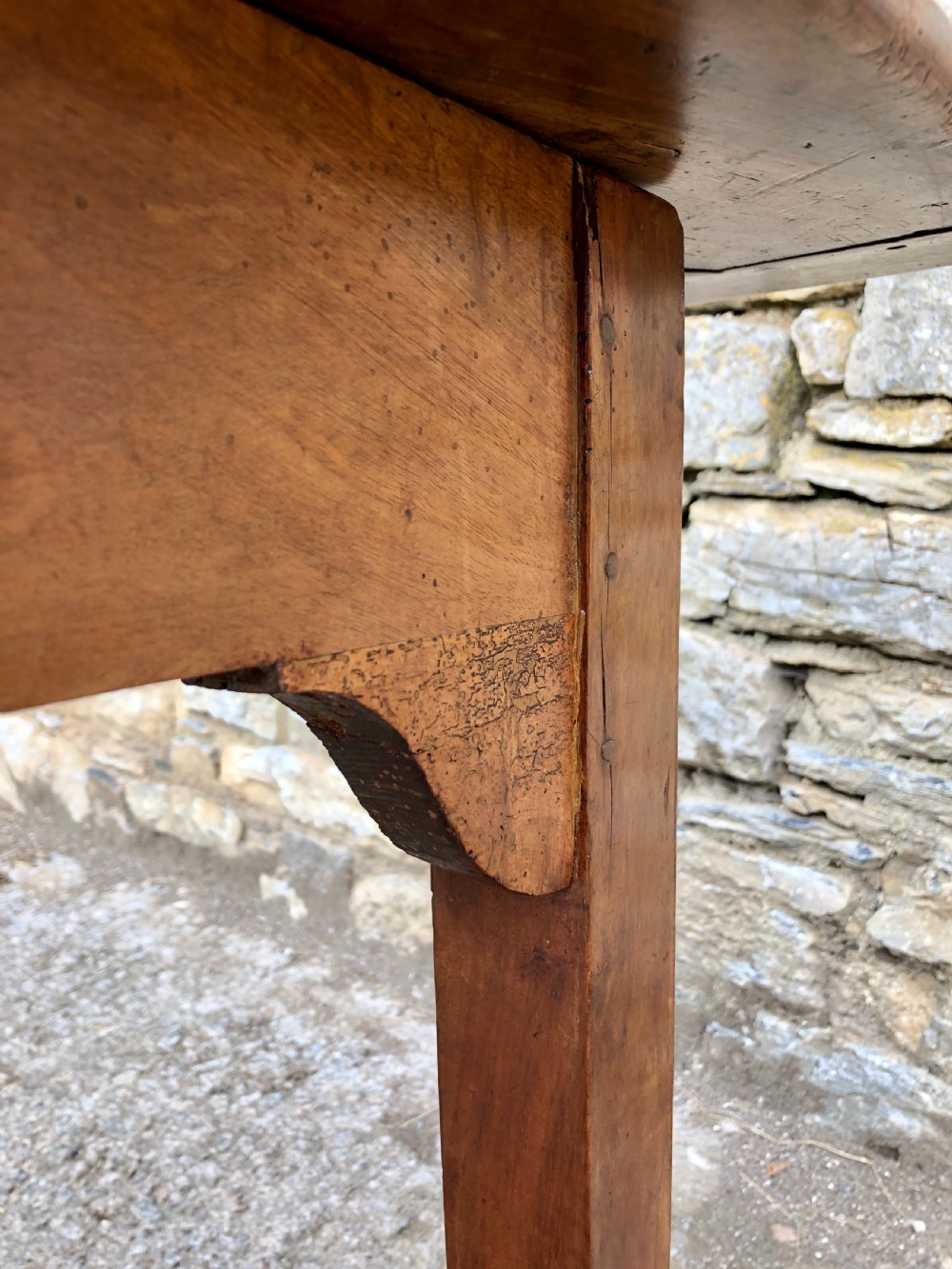 Antique French Walnut Farmhouse Table  View XVII