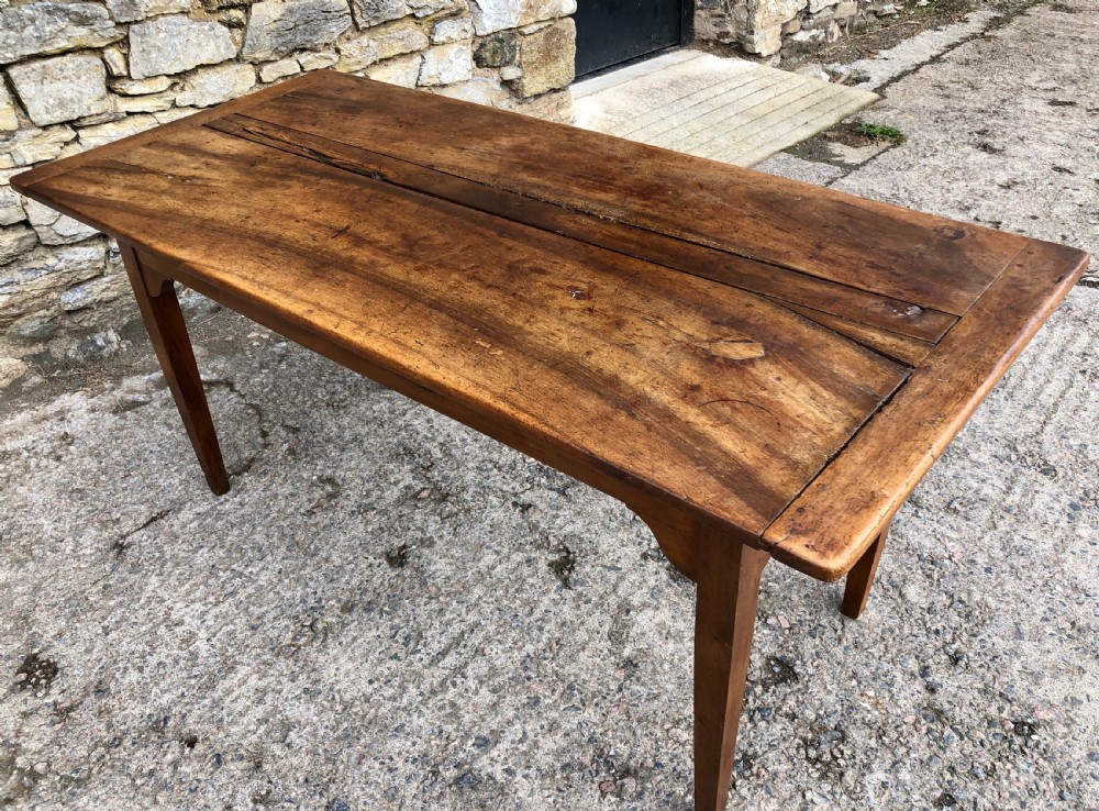 Antique French Walnut Farmhouse Table  View XX