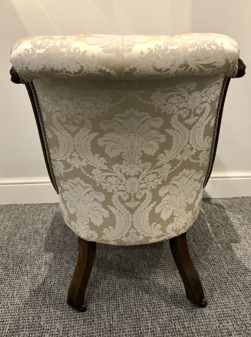 Antique Victorian Rosewood Framed Button Back Armchair View VIII
