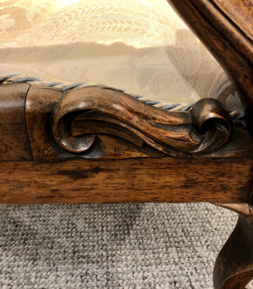 Antique Victorian Rosewood Framed Button Back Armchair View XIV