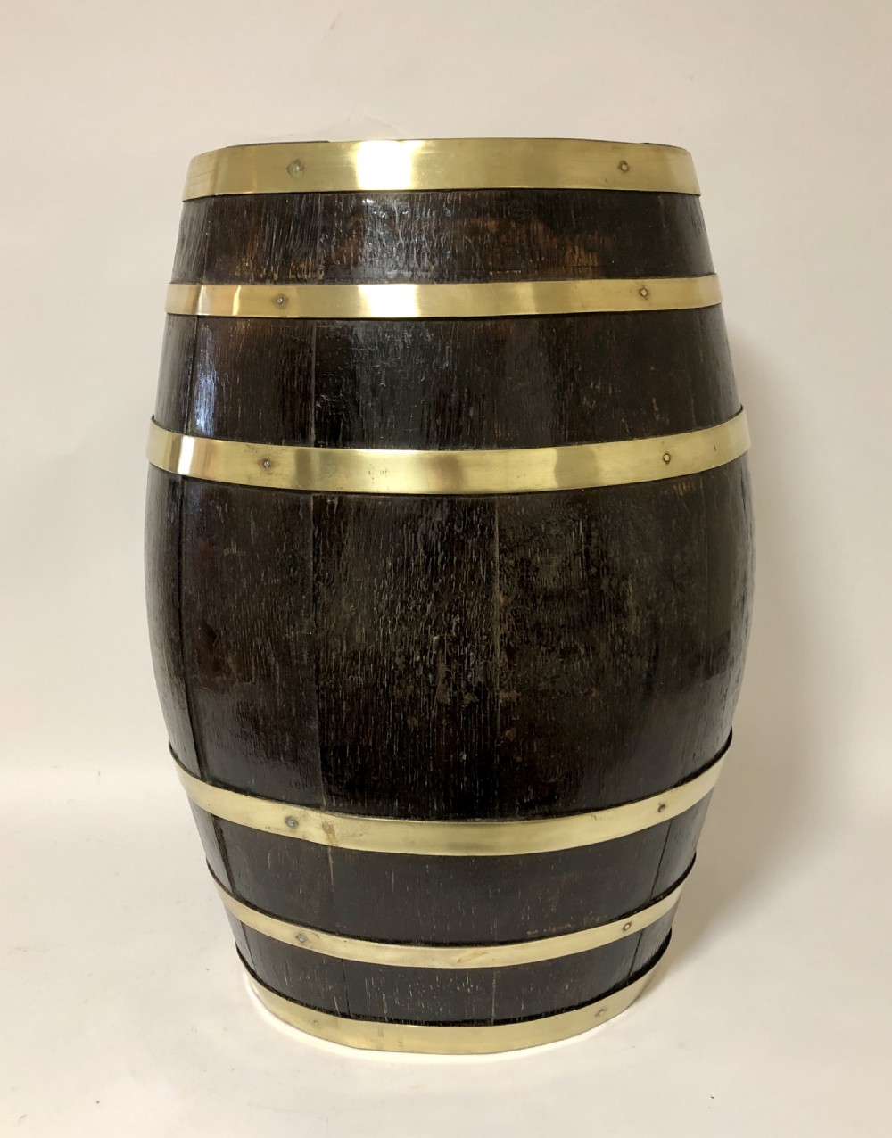 Antique Oak Brass Bound Barrel  View VI