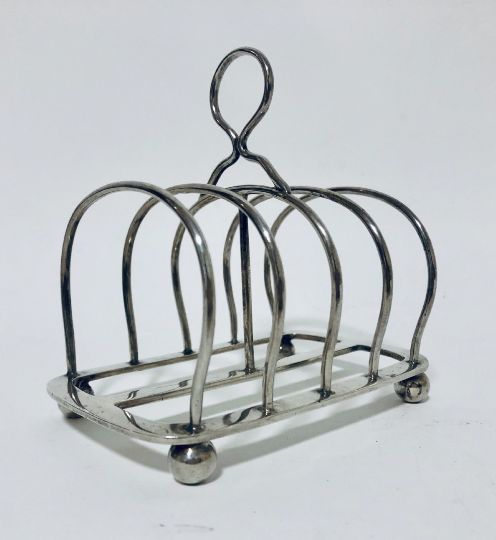 Antique Solid Silver Toast Rack  View VI