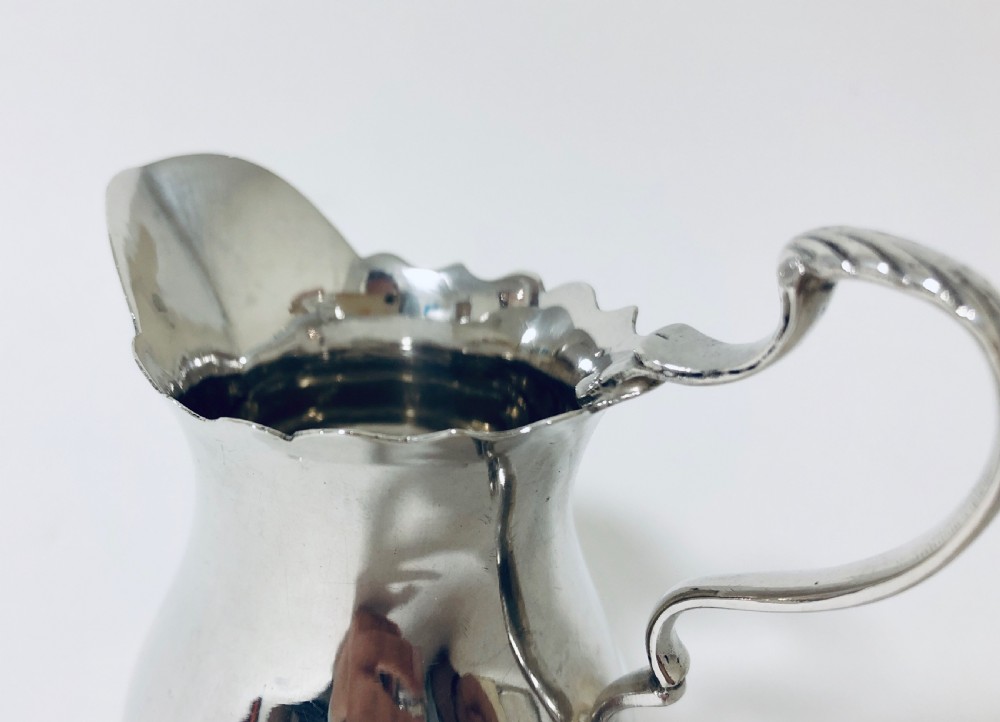 Antique Victorian Solid Silver Milk Jug View X