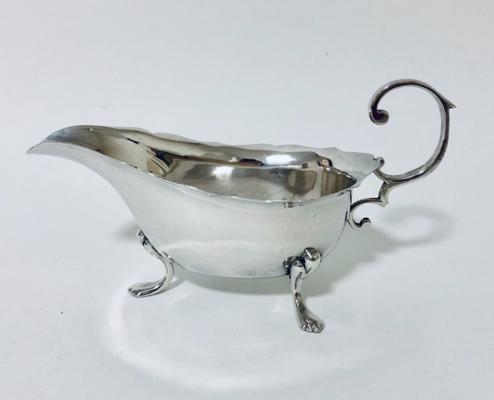 Antique Solid Silver Sauce Boat