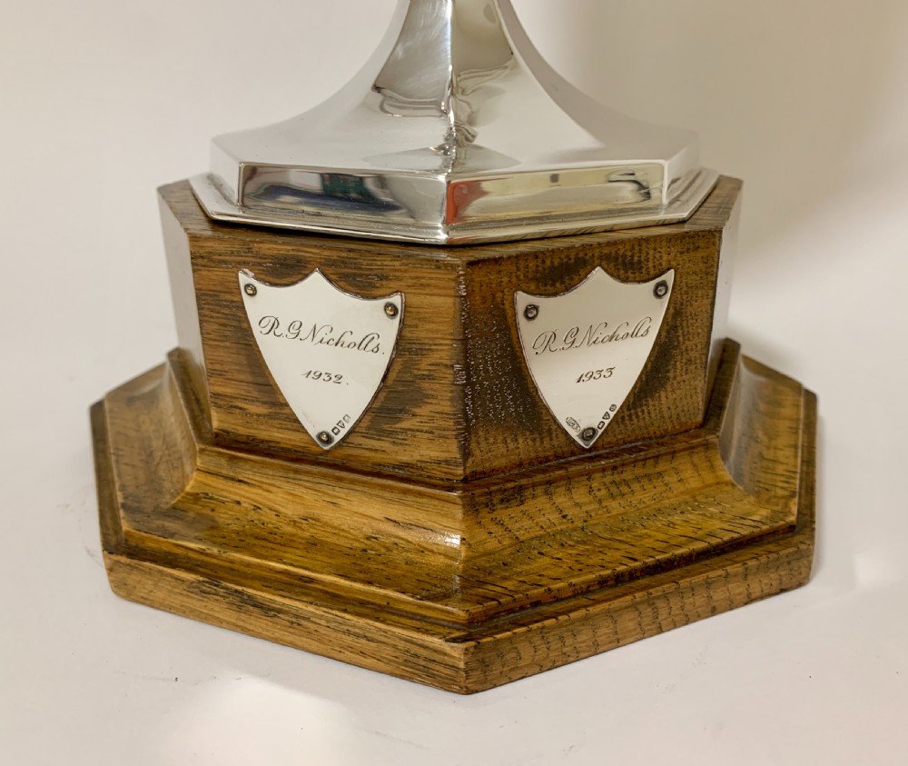 Large Antique Twin Handled Apple Orchard Trophy Cup View III