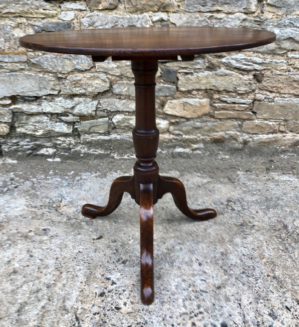 Georgian Oak Tilt Top Occasional Table  View V
