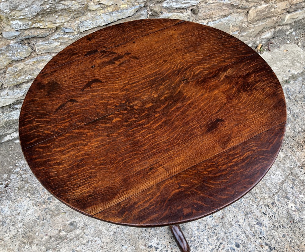 Georgian Oak Tilt Top Occasional Table  View VI