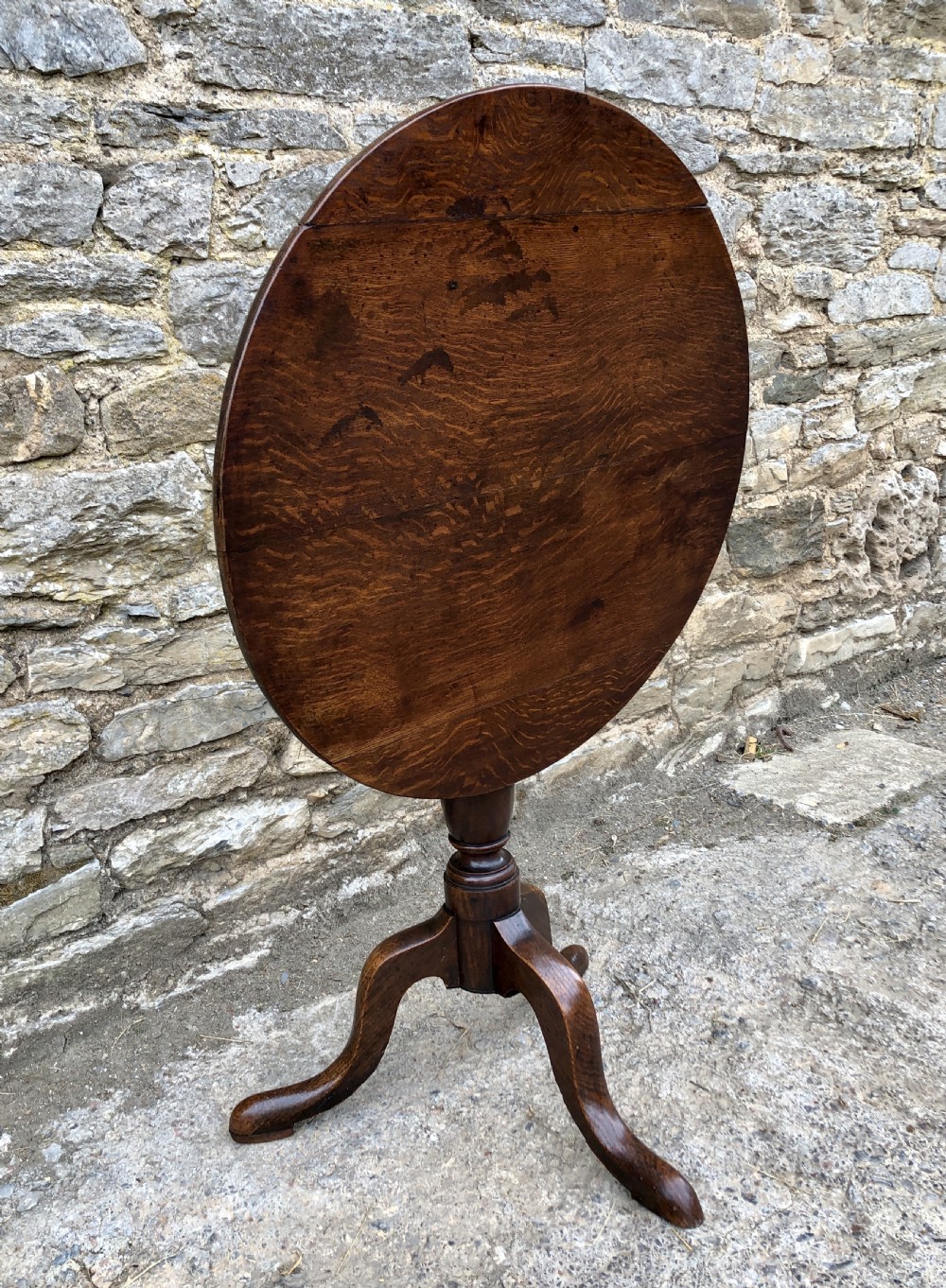 Georgian Oak Tilt Top Occasional Table  View VIII