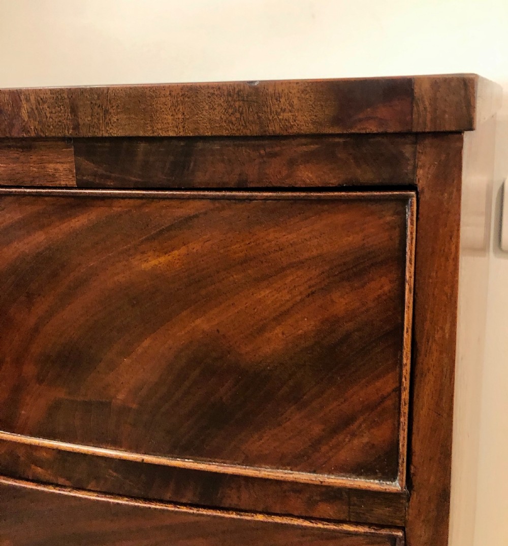 Regency Mahogany Bow Front Chest of Drawers View V
