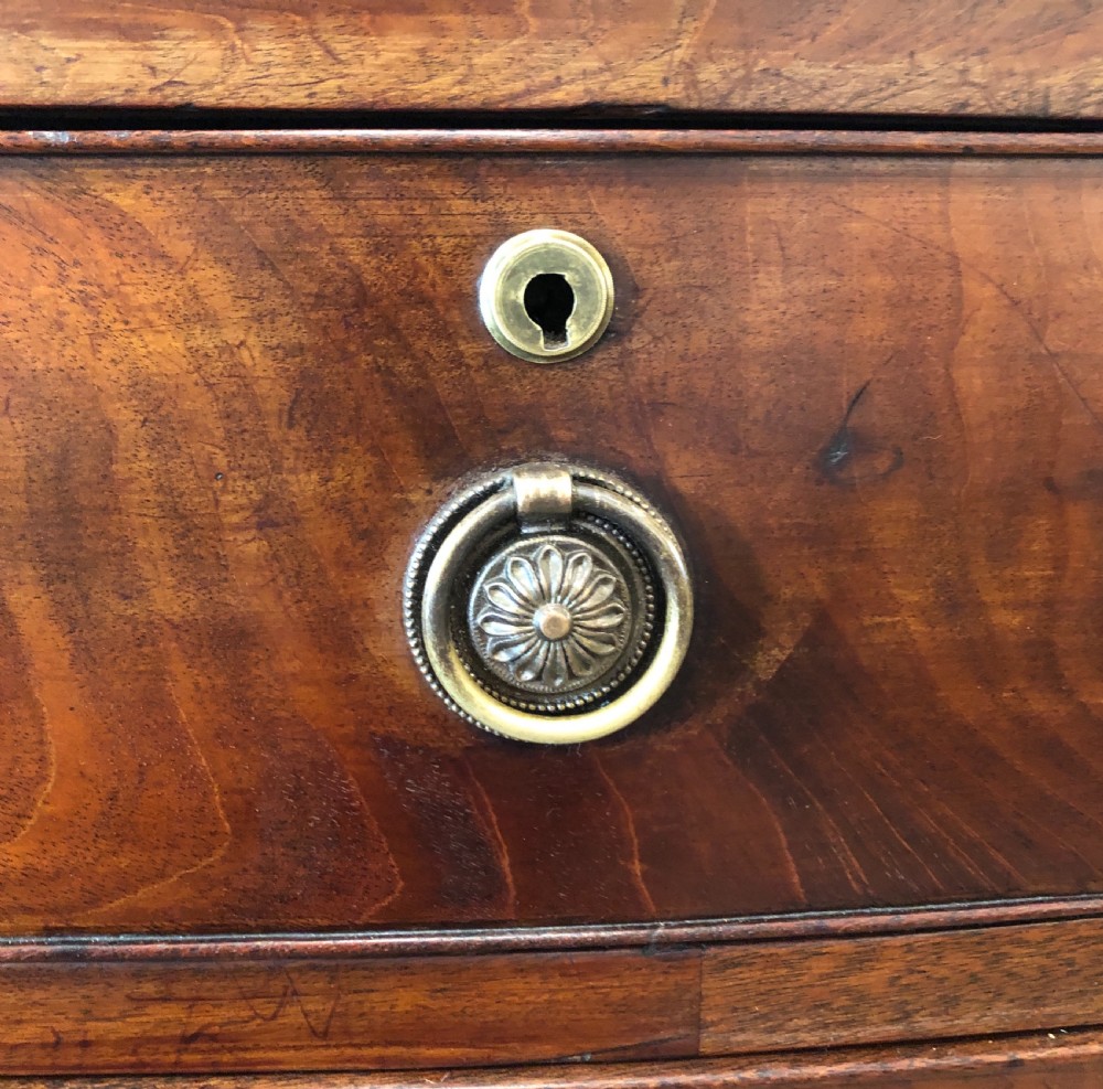 Regency Mahogany Bow Front Chest of Drawers View XI