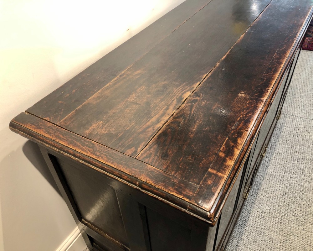 18th Century Oak Mule Chest dated 1734 View X