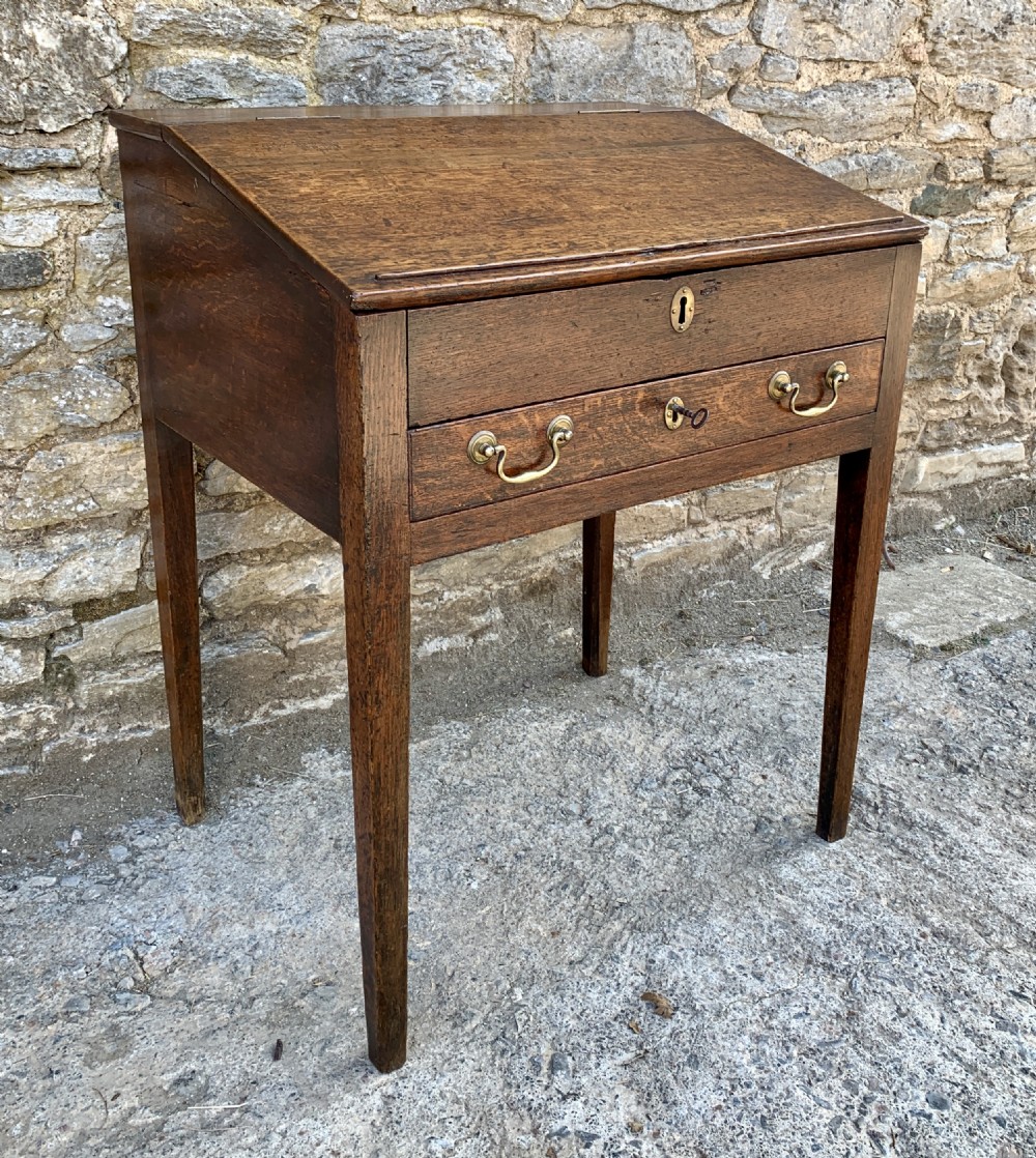 Antique Georgian Oak Clerk's Desk  View III