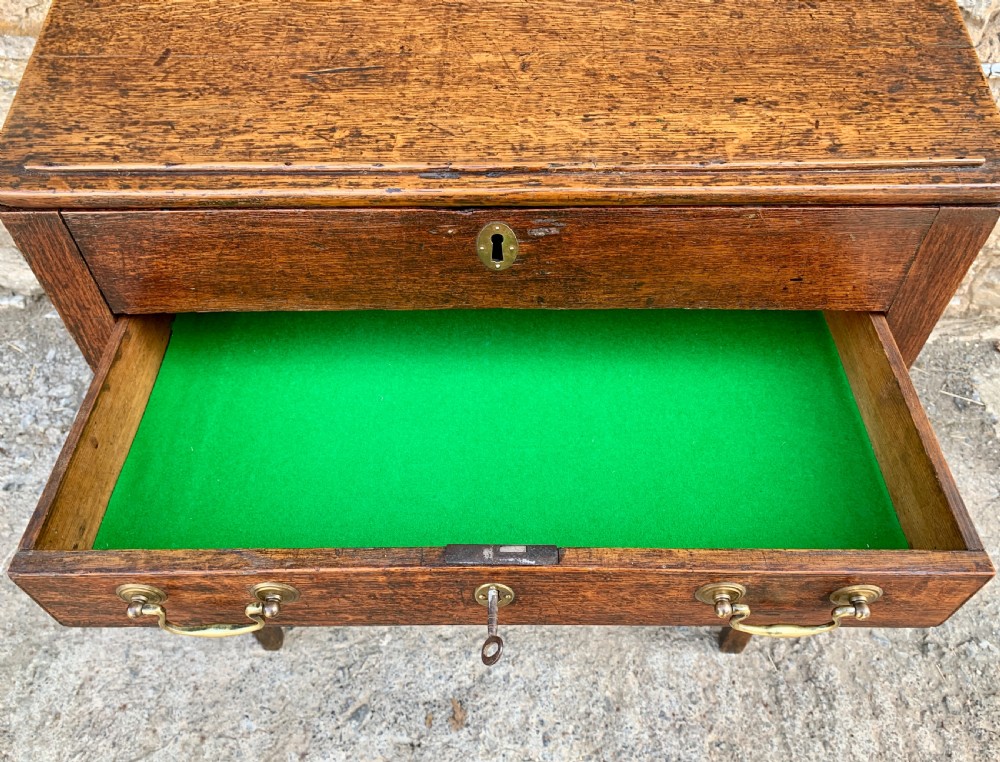 Antique Georgian Oak Clerk's Desk  View XI